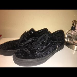 Velvet Black Vans